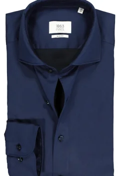 ETERNA 1863 slim fit casual Soft tailoring overhemd, twill heren overhemd, donkerblauw