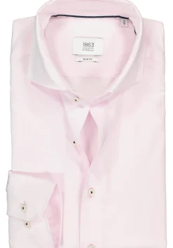 ETERNA 1863 slim fit casual Soft tailoring overhemd, twill heren overhemd, roze