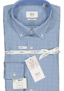 ETERNA 1863 slim fit casual Soft tailoring overhemd, twill heren overhemd, geruit