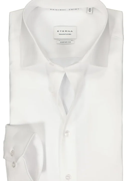 ETERNA comfort fit overhemd, popeline, wit