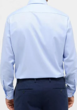 ETERNA comfort fit overhemd, natte, lichtblauw