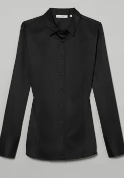 ETERNA dames blouse modern classic, zwart