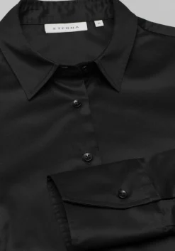 ETERNA dames blouse modern classic, zwart