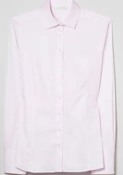 ETERNA dames blouse modern classic, stretch satijnbinding, roze