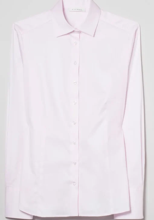 ETERNA dames blouse modern classic, stretch satijnbinding, roze