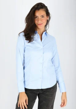 ETERNA dames blouse modern classic, lichtblauw