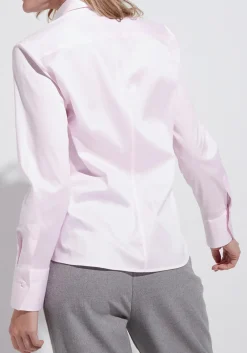 ETERNA dames blouse modern classic, stretch satijnbinding, roze