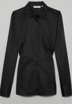 ETERNA dames blouse slim fit, zwart