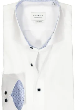 ETERNA modern fit overhemd, popeline, wit (contrast)