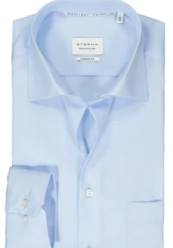 ETERNA modern fit overhemd, popeline, lichtblauw