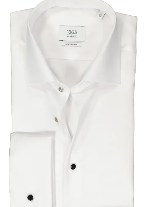 ETERNA modern fit overhemd, twill, wit