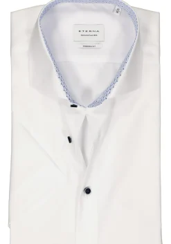 ETERNA modern fit overhemd korte mouw, popeline, wit (contrast)