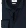 ETERNA modern fit overhemd, jersey heren overhemd, donkerblauw