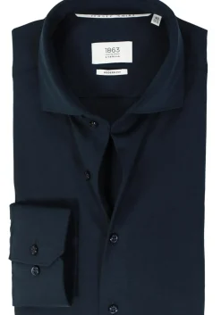 ETERNA modern fit overhemd, jersey heren overhemd, donkerblauw