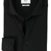 ETERNA modern fit overhemd, jersey heren overhemd, zwart