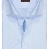 ETERNA modern fit overhemd, korte mouw, poplin heren overhemd, lichtblauw