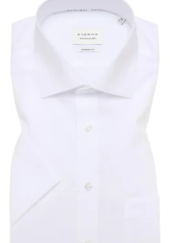 ETERNA modern fit overhemd korte mouw, popeline, wit