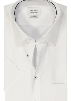 ETERNA modern fit overhemd korte mouw, natte, wit