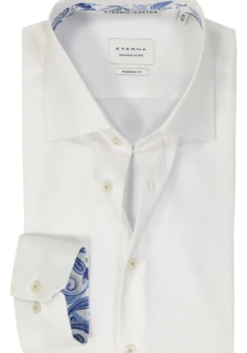 ETERNA modern fit overhemd, Oxford, wit