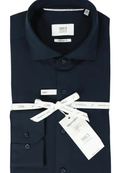 ETERNA modern fit overhemd, jersey heren overhemd, donkerblauw