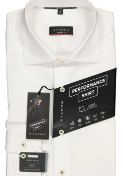 ETERNA modern fit overhemd, superstretch lyocell heren overhemd, wit