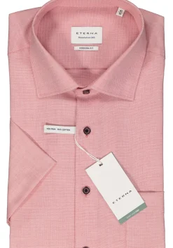 ETERNA modern fit overhemd korte mouw, twill, roze