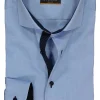 ETERNA slim fit overhemd, fijn Oxford heren overhemd, lichtblauw (blauw gestipt contrast)