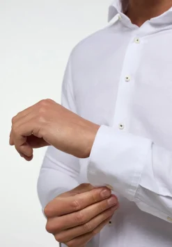 ETERNA slim fit overhemd, twill, wit
