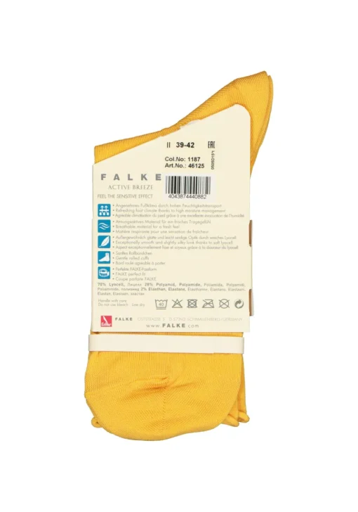 FALKE Active Breeze damessokken, lyocell, okergeel (mustard)