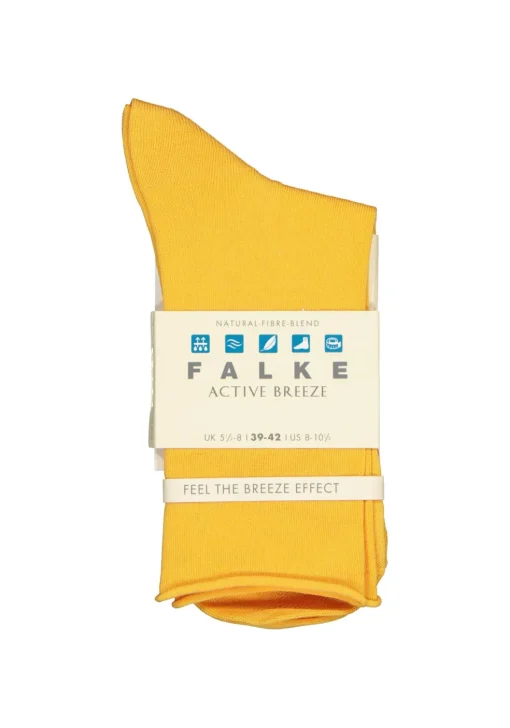 FALKE Active Breeze damessokken, lyocell, okergeel (mustard)