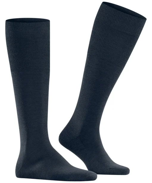 FALKE Airport heren kniekousen, blauw (space blue)