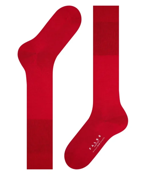 FALKE Airport heren kniekousen, rood (scarlet)