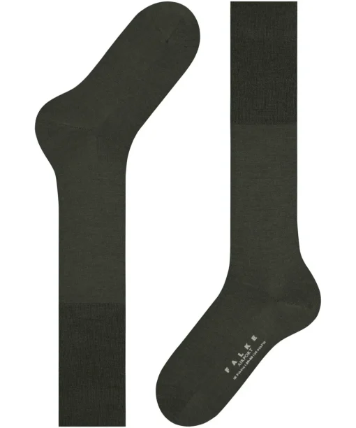 FALKE Airport heren kniekousen, groen (green mel.)