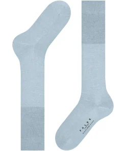 FALKE Airport heren kniekousen, blauw (light blue)