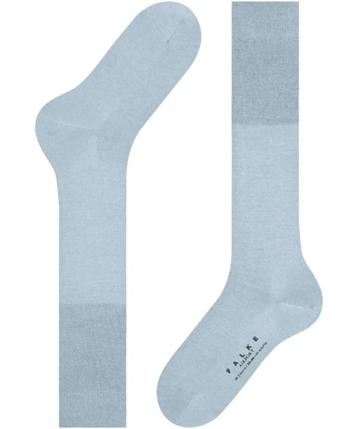 FALKE Airport heren kniekousen, blauw (light blue)
