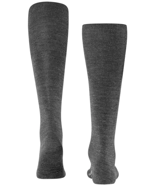 FALKE Airport heren kniekousen, grijs (dark grey)
