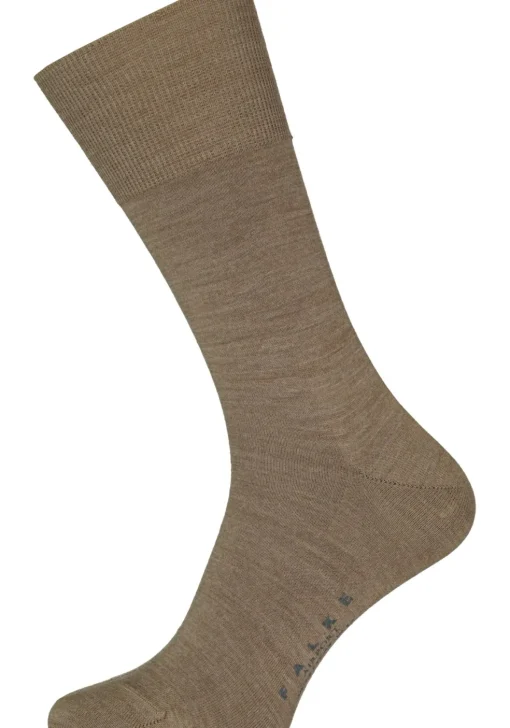 FALKE Airport herensokken, lichtbruin melange (nutmeg melange)