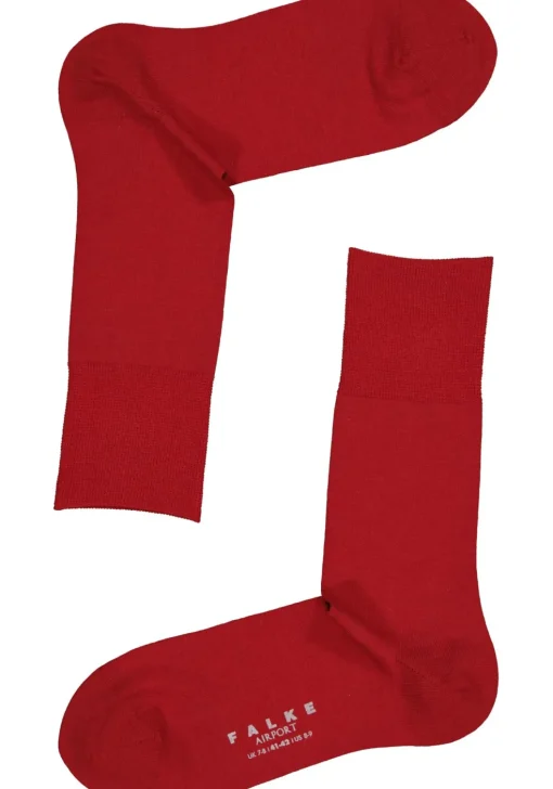FALKE Airport herensokken, rood (scarlet)