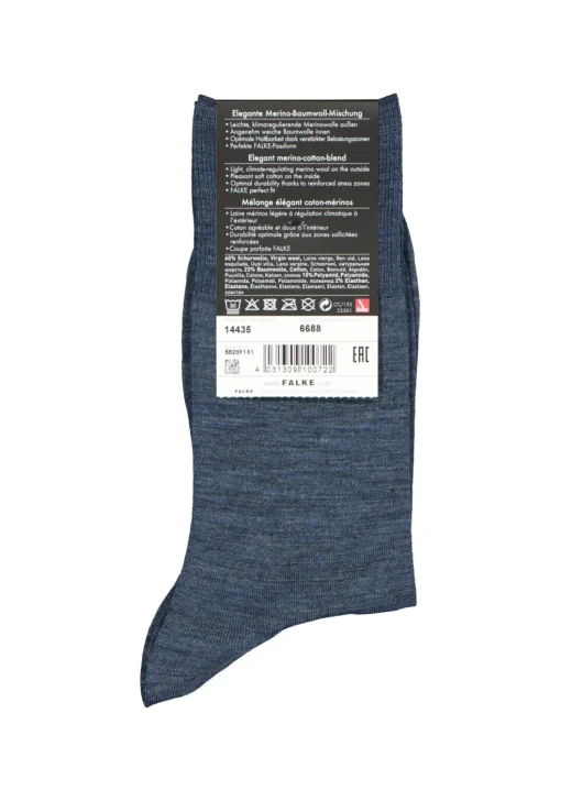 FALKE Airport herensokken, donkerblauw melange (dark blue melange)