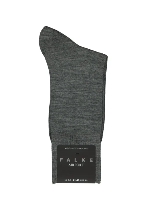 FALKE Airport herensokken, grijs (dark grey)