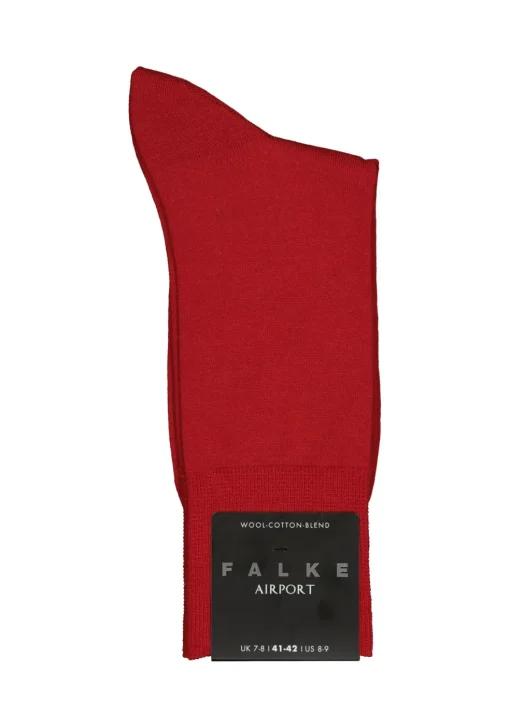 FALKE Airport herensokken, rood (scarlet)