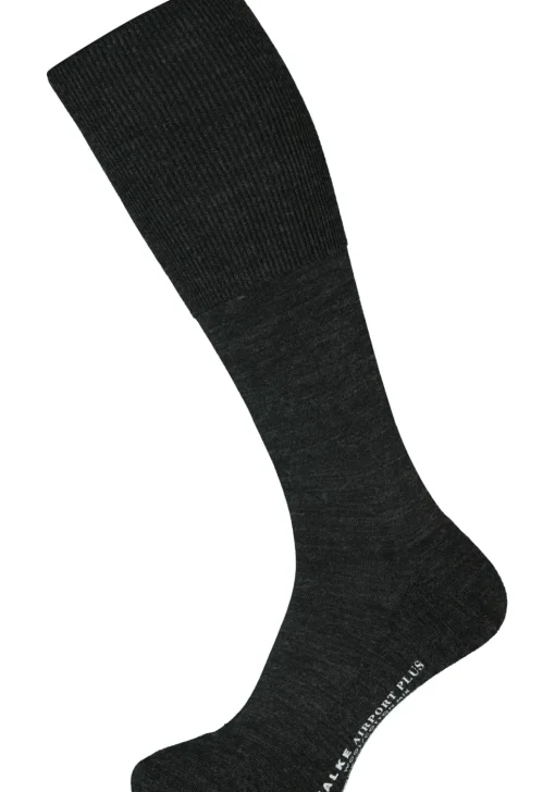FALKE Airport Plus heren kniekousen, antraciet (anthracite melange)