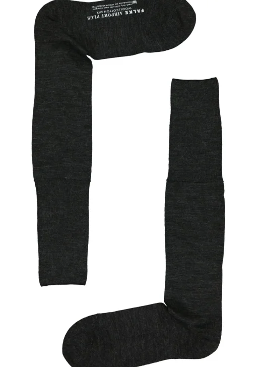 FALKE Airport Plus heren kniekousen, antraciet (anthracite melange)