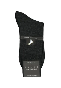 FALKE Airport Plus herensokken, antraciet (anthracite melange)