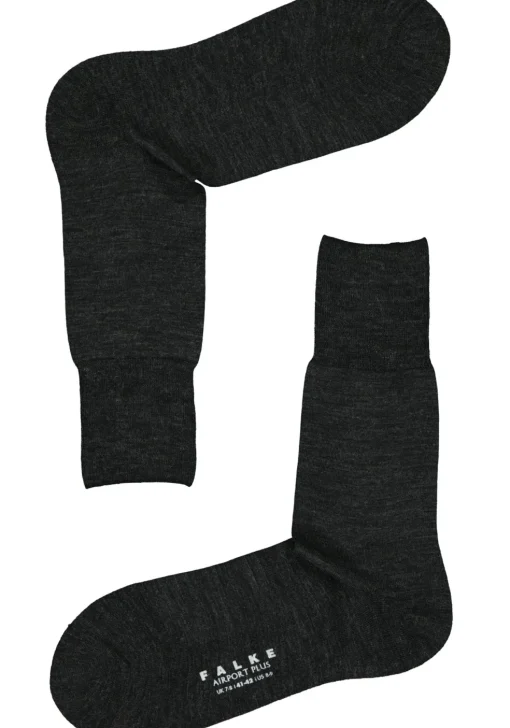 FALKE Airport Plus herensokken, antraciet (anthracite melange)