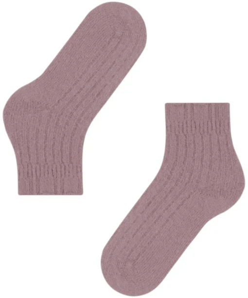FALKE Bedsock Rib damessokken, mauve (brick)