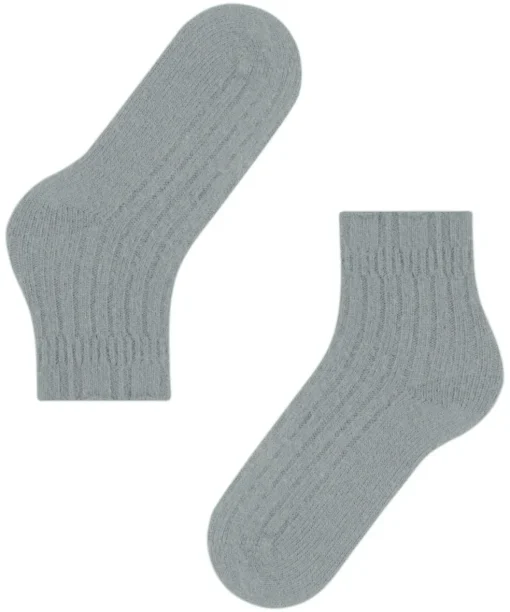 FALKE Bedsock Rib damessokken, zilvergrijs (silver)
