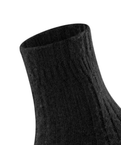 FALKE Bedsock Rib damessokken, zwart (black)