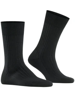 FALKE Bristol Pure Heren herensokken, zwart (black)