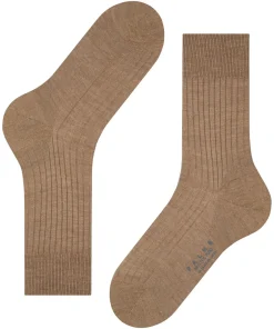 FALKE Bristol Pure Heren herensokken, bruin (nutmeg mel)